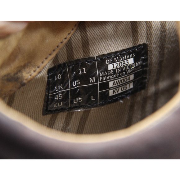 Dr. Martens Keith Shoes Mens Size 11 Brown Leather Oxford 7 Eye Grunge 12083 - Picture 7 of 7